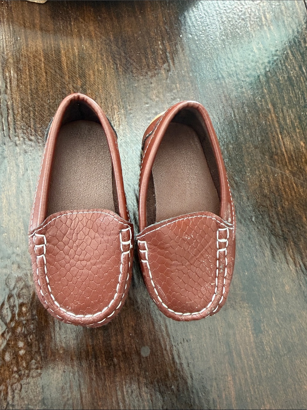 Classic Brown Slip-On Kids Loafers